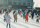 Published on 1/1/1999 Group practice in winter in northeast China.