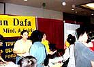 Published on 1/31/2001 Falun Gong booth is very interests people in Chinese New Year Festival in Texas