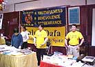 Published on 1/31/2001 Falun Gong booth is very interests people in Chinese New Year Festival in Texas