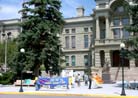 Published on 7/12/2001 The San Francisco-DC Van Tour arrives in Cheyenne, WO on the Fourth Day
