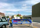 Published on 7/12/2001 The San Francisco-DC Van Tour arrives in Cheyenne, WO on the Fourth Day
