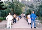 Published on 12/31/2001 Dafa Practitioners from Taiwan and Other Countries Practice and Hongfa at Sun-Moon Lake
