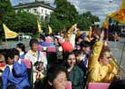 Published on 6/16/2001 While the European Council was holding a meeting in Gothenburg, Sweden, more than 600 Falun Dafa practitioners from 23 different countries came to Sweden to participate in Fa promotion activities