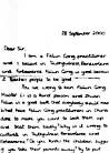 Published on 10/5/2000 A Letter of a young British practitioner to Jiang Zemin