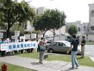 Published on 6/29/2003 洛杉矶法轮功学员声援香港市民反对23条立法大游行（图）
