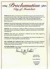Published on 4/26/2003 Proclamation of San Bernardino County Falun Dafa Week by City of Montclair, California [March 26, 2003]
