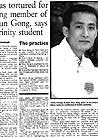 Published on 3/28/2002 Irish Examiner: Student Tortured In Chinese Camp for Being Falun Gong Practitioner