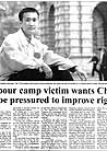 Published on 3/28/2002 The Irish Times: Labour Camp Victim Wants China to Be Pressured to Improve Rights