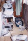 Published on 2/19/2002 A Falun Gong practitioner’s home after it is searched by the Beijing Police