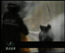 Published on 9/12/2001 Analysis of the "Tiananmen Self-immolation" video-Liu is struck so hard that she turns away from the extinguisher as she is knocked to the ground.(A light object would not have gone that high)