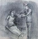 Published on 5/29/2003 Drawings: Three Typical Methods Used to Torture Falun Gong Practitioners. An artist who practices Falun Gong uses his drawings to show how police officers in China’s prisons and labor camps ruthlessly torture Falun Gong practitioners. The pictures depict the police beating and shocking practitioners with electric batons.