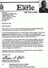 Published on 9/19/2000 Gordon S. Earle, MP of Halifax West, received a letter from Chinese Ambassador who prssed him to back off his support to Falun Dafa, Mr. Gordon wrote: "Once Again I am proud to extend greetings on behalf of the New Democratic Party of Canada to all who celebrate Falun Dafa Week."