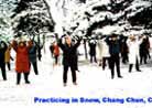 Published on 11/1/1996 Practitioners do Exercise Two on a Snowy day in Changchun, 1996