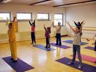 Published on 12/30/2003 Falun Dafa practitioners in germany hold free workshop to teach the exercises in Cham Public University, November 2003.