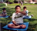 Three Boys Practice Meditation