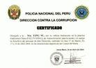 Published on 5/5/2004 South America: Peru National Police Issue Certification of Appreciation to Falun Dafa Practitioners (Photos) 
