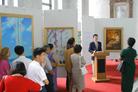 法轮功学员在美国国会大楼举办“坚忍不屈的精神”画展 2004-07-15、16