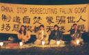 Published on 8/5/2001 On July 4,2001, Australia Canberra practitioners held a candlelight vigil in front of the Chinese Embassy to mourn the 15 female practitioners who were murdered in the Wanjia Labor Camp massacre around June 20.