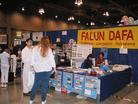 Published on 3/29/2004 On March 20, and 21, an annual mind/body health expo was held in Austin, Texas. Falun Gong practitioners from Austin and San Antonio and a practitioner from Germany utilized this opportunity to introduce Falun Dafa and clarify the truth of the persecution to visitors.