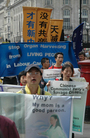 英国法轮功学员伦敦游行，揭露中共活摘器官罪恶 2006-8-26