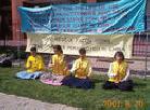 Falun Gong Practitioners Conduct 48-h SOS Hunger Strike in Toronto to Appeal for Release of 130 Practitioners on 3rd Week of Hunger Strike Protesting Illegal Extended Imprisonment in Masanjia Labour Camp, China in August 2001