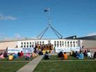 Published on 8/16/2003 On Thursday, August 14, 2003, Australian Falun Dafa practitioners gathered at Parliament House to call on the Prime Minister to raise the persecution of Falun Gong practitioners in China during talks with the new Chinese leadership