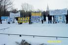 Published on 3/8/2004 Russia: Falun Gong Practitioners Hold Protest in front of the Chinese Embassy against Jiang’s Group for Intensifying the Persecution in China. 