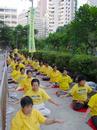 Hong Kong Falun Gong Practitioners Appeal in Front of China's Laison Office in Hong Kong