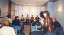 Practitioners hold a press conference at Concordia University in Montreal to rescue Zhu Ying and Lin Shenli, May 31, 2001
