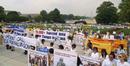 Published on 7/20/2001 Radio Free Asia: Several thousand Falun Gong practitioners hold a press conference in Washington DC to condemn Jiang’s regime’s persecution of Falun Gong on July 20, 2001
