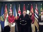 Published on 4/16/2003 On the afternoon of April 14, 2003, Falun Gong practitioners in Canada held a press conference at Parliament Hill to inform the Canadian government and media about the lawsuit charging Jiang with genocide that was filed in U.S. District Court. They also appealed to rescue Falun Gong practitioners’ family members who are suffering persecution in China. Canadian MP Scott Reid spoke at the press conference.