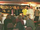 Published on 7/2/2004 On 6/30/04, Falun Gong practitioners held a press conference in South Africa. During the press conference, practitioners held the Jiang regime responsible for the shooting incident. About 15 members of the media attended the conference.