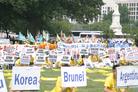 Published on 7/23/2004 Since July 20, 2004, Falun Gong practitioners from around the world have been gathering in Washington DC to hold a series of activities including a public rally, parade and candlelight vigil to call for an end to the Jiang group’s state terrorism and the persecution and killing of Falun Gong practitioners.