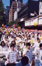 Published on 9/8/2000 Falun Gong practitioners were holding peaceful appeal during the world leaders summit in New York, 2000. 