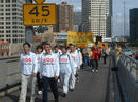 Published on 9/2/2001 Falun Dafa practitioners in Australia walk from Sydney to Brisbane as part of the SOS! Global Rescue Walk, August 2001.