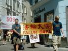 Published on 6/8/2003 Practitioners participate in SOS Parade in Graz on May 31, 2003, Falun Gong Information Day in Austria.