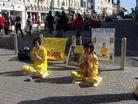 Published on 8/7/2003 On 8/7/03, Waterford Dafa practitioners to demonstrate the Falun Gong exercises, tell people the facts about the persecution in China and pass on the wonderful benefits of the practice to the people of Waterford on the Irish bank holiday weekend.