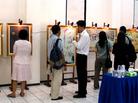 ���ֹ�ѧԱ��ӡ����ˮ��ѧ�ٰ조���̲����ľ��񡱻滭չ��չʾ���ִ󷨵����ã���¶��XX�к����ֹ�ѧԱ������ 2004-12-20