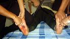 Published on 9/16/2004 Assailants stab the soles of the practitioner’s feet and shock his body with an electric baton. 