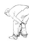 酷刑图示：脚镣连手铐　此刑具重达20斤以上，使人无法睡觉、行走、站立、上厕所和吃饭