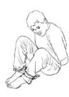 Published on 11/23/2001 In order to prevent practitioners from doing the exercises, the prison guards handcuff practitioners behind their backs for a long time. Practitioners handcuffed in this way cannot use the bathroom, eat or sleep.