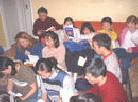 Published on 1/4/2002 Falun Dafa practitioners of United Kingdom had a group Fa-Study over Christmas, 2002.