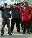 Published on 4/26/2000 Falun Gong practitioners make a peacefully appeal at Tiananmen Square by doing exercises. (2000)
