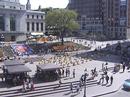 Practitioners Practice Falun Dafa Exercises in front of Parliament in Quebec City, Canada May 21, 2001