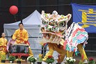 Published on 1/2/2002 On May 12, 2002, over three hundred Falun Gong practitioners and people of all walks attended the celebration of World Falun Dafa Day in Flushing, New York.

At the celebration party, practitioners performed many programs all written and directed by practitioners. These programs included a "Lion Dance", "Traditional Dance", "Drum", "Flute and Cello Trio", "Poem Reading with Music", "Solo", "Tang Dynasty Costumes Dance Performance" and others. The performance lasted over three hours. After several weeks of preparation, these programs reached quite high standards. Because the performing practitioners used their hearts to express their own experiences, the programs aroused strong responses in the audiences’ hearts.

