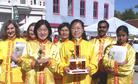 Published on 10/22/2003 Falun Gong practitioners won two second prizes for Most Beautiful Float and Best Procession in the annual Colorfest parade in Missouri, October 18, 2003.