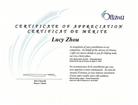 Published on 5/1/2004 Falun Gong Practitioner Lucy Zhou Receives Ottawa City Government’s Certificate of Appreciation for voluntary and selfless contributions.