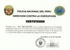 Published on 5/5/2004 Peru National Police issue Certification of Appreciation to Falun Dafa Practitioners in South America, 2004.
