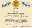 Published on 7/15/2002 Citation issued by New Jersey State Senator commending Falun Dafa Week in Monmouth County.  [July 13, 2002]