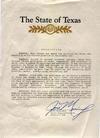 Published on 2/25/2004 Texas State Representative presented a resolution in commendation of Falun Dafa for modeling the highest level of human behavior and for working to foster the experience of peace and harmony, Feb. 2004.

